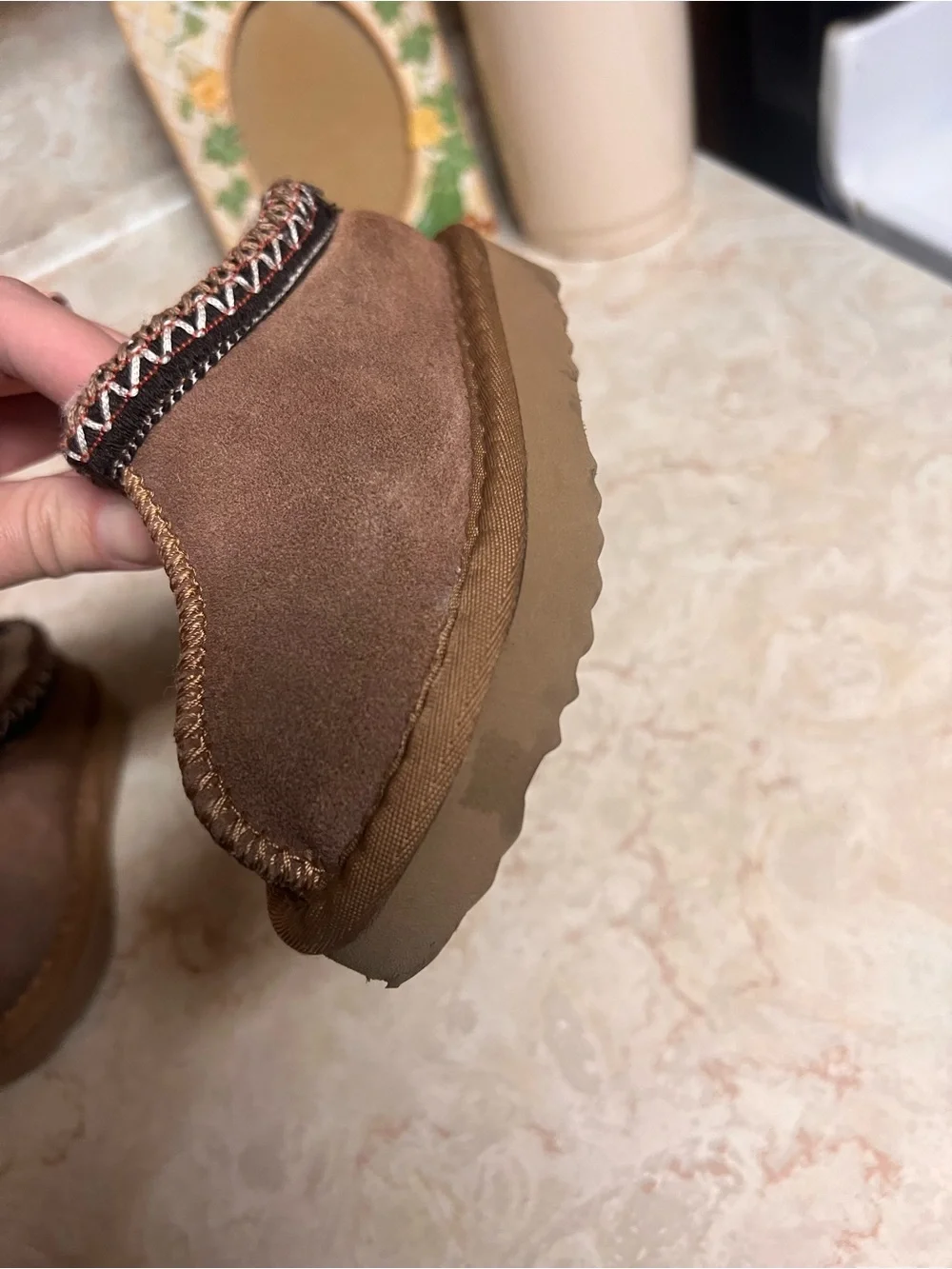 Kids Brown Suede Slip-On Shoes